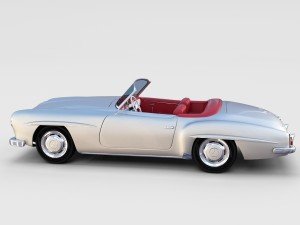 mercedes 190sl with interior rev Model 3D