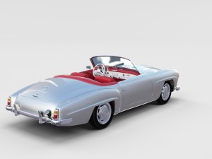 mercedes 190sl with interior rev Model 3D