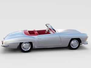 mercedes 190sl with interior rev Model 3D