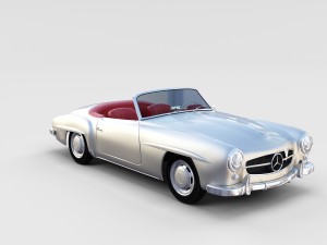 mercedes 190sl with interior rev Model 3D