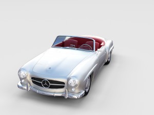 mercedes 190sl with interior rev Model 3D