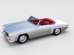 mercedes 190sl with interior rev Model 3D