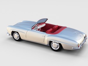 mercedes 190sl with interior rev Model 3D