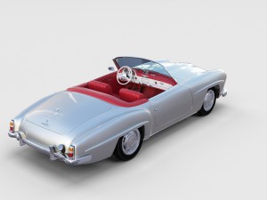 mercedes 190sl with interior rev Model 3D