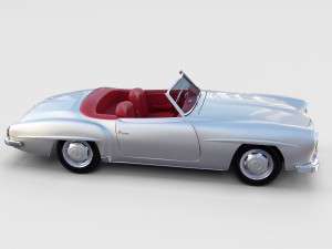 mercedes 190sl with interior rev Model 3D
