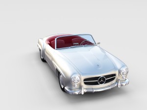mercedes 190sl with interior rev Model 3D
