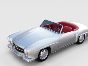 mercedes 190sl with interior rev Model 3D