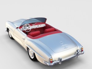 mercedes 190sl with interior rev Model 3D