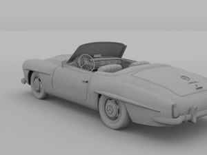 mercedes 190sl with interior rev Model 3D