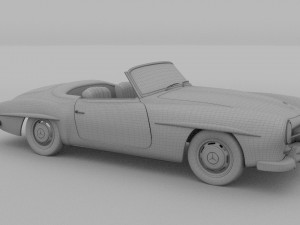 mercedes 190sl with interior rev Model 3D