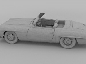 mercedes 190sl with interior rev Model 3D