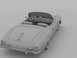 mercedes 190sl with interior rev Model 3D