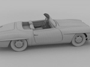 mercedes 190sl with interior rev Model 3D