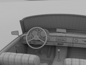 mercedes 190sl with interior rev Model 3D