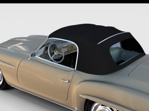 mercedes 190sl with interior soft top rev Modèle 3D