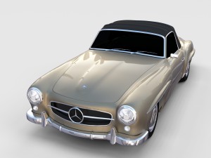 mercedes 190sl soft top rev 3D Model