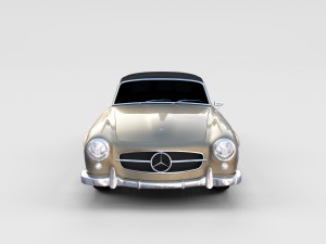 mercedes 190sl soft top rev 3D Модель