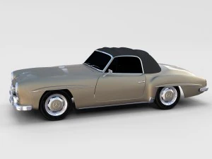 mercedes 190sl soft top rev 3D Model