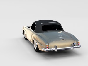 mercedes 190sl soft top rev 3D Модель