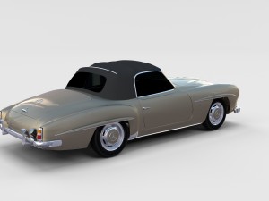 mercedes 190sl soft top rev 3D Модель