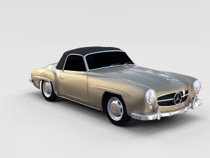 mercedes 190sl soft top rev 3D Модель