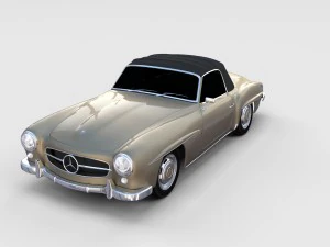mercedes 190sl soft top rev 3D Model