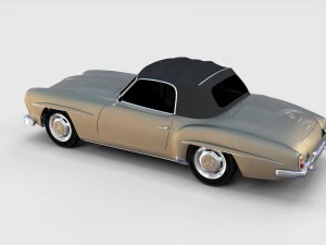 mercedes 190sl soft top rev 3D Model