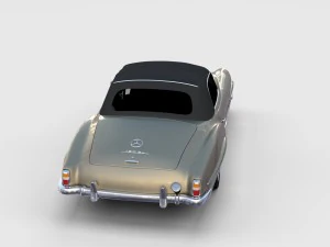 mercedes 190sl soft top rev 3D Model