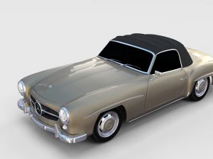 mercedes 190sl soft top rev 3D Model