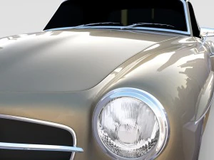 mercedes 190sl soft top rev 3D Model