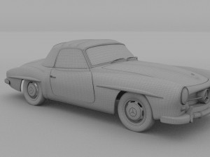 mercedes 190sl soft top rev 3D Модель