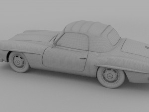 mercedes 190sl soft top rev 3D Модель