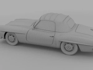 mercedes 190sl soft top rev 3D Model
