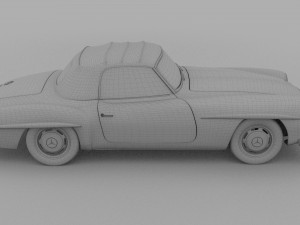 mercedes 190sl soft top rev 3D Модель
