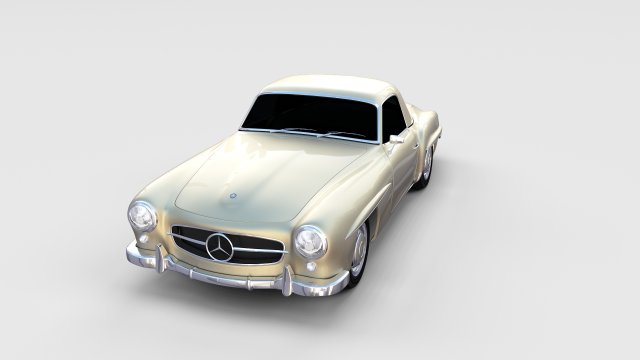 mercedes 190sl hard top rev 3D 模型 .c4d .max .obj .3ds .fbx .stl .blend 