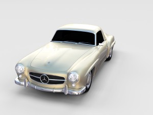 mercedes 190sl hard top rev 3D Model