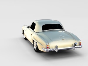 mercedes 190sl hard top rev 3D 模型