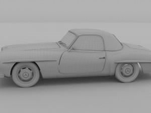mercedes 190sl hard top rev 3D 模型