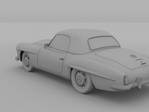 mercedes 190sl hard top rev 3D 模型