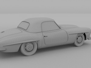 mercedes 190sl hard top rev 3D 模型