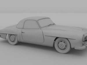 mercedes 190sl hard top rev 3D 模型