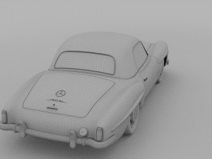 mercedes 190sl hard top rev 3D 模型