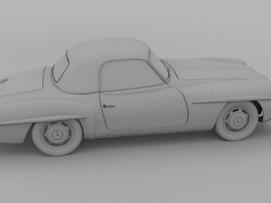 mercedes 190sl hard top rev 3D 模型