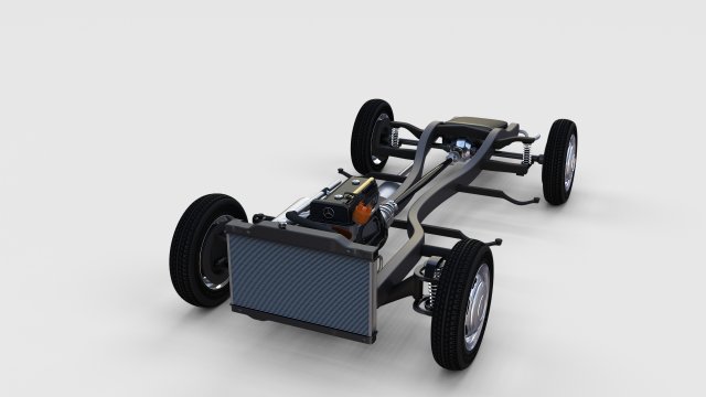 mercedes benz 190sl full chassis rev Model 3D .c4d .max .obj .3ds .fbx .stl .blend 