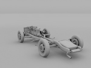mercedes benz 190sl full chassis rev Model 3D