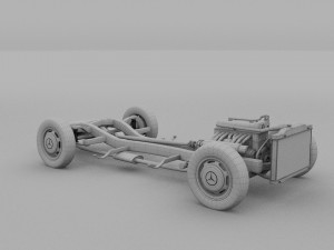 mercedes benz 190sl full chassis rev Model 3D