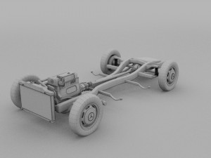 mercedes benz 190sl full chassis rev Model 3D