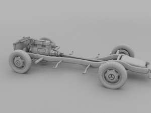 mercedes benz 190sl full chassis rev Model 3D