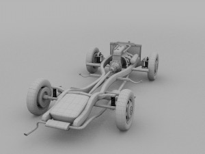 mercedes benz 190sl full chassis rev Model 3D