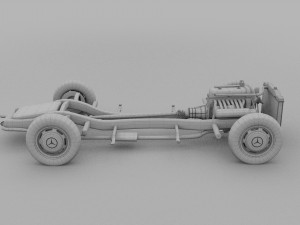 mercedes benz 190sl full chassis rev Model 3D